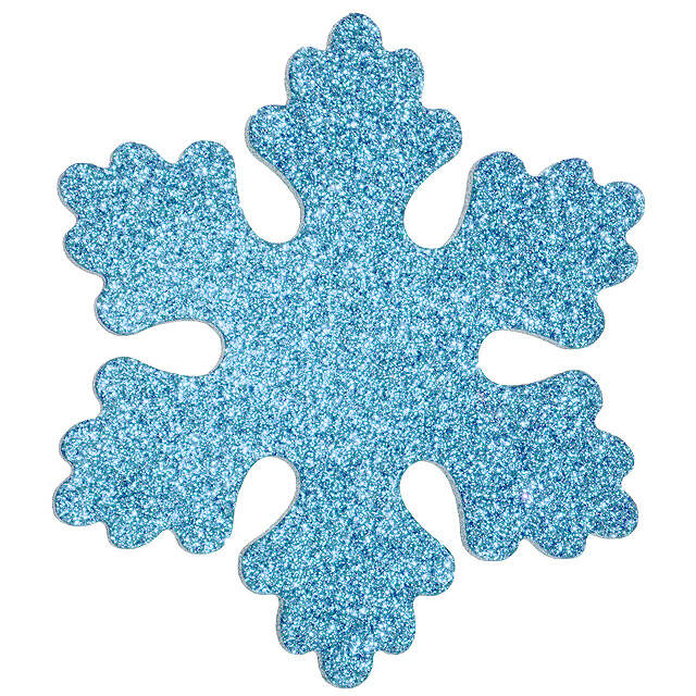Елочная игрушка Снежинка Облако 10 см голубая, 4 шт, пеноплекс МанузинЪ