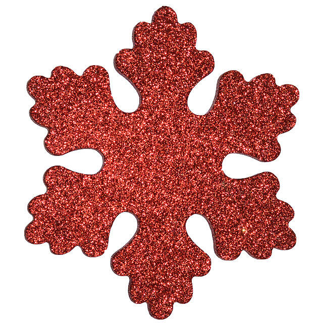 Елочная игрушка Снежинка Облако 10 см красная, 4 шт, пеноплекс МанузинЪ