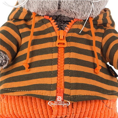 Одежда для Кота Басика 25 см - Оранжевые штаны и толстовка с капюшоном Budi Basa