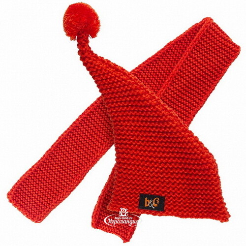 Одежда для Кота Басика 19 см - Оранжевая вязаная шапка и шарф Budi Basa