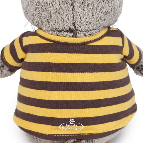 Одежда для Кота Басика 22 см - Футболка в полоску с пчелкой Budi Basa