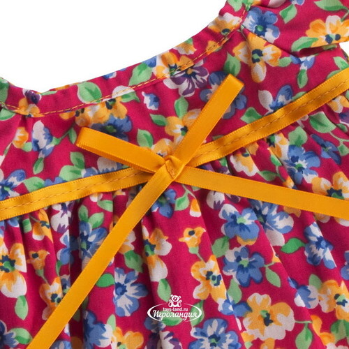 Одежда для Кошечки Лили 24 см - Платье ярко-розовое в цветочек Budi Basa