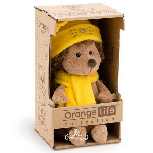 Мягкая игрушка Ёжик Колюнчик: Шапка Зайчонок 20 см, Orange Life Orange Toys