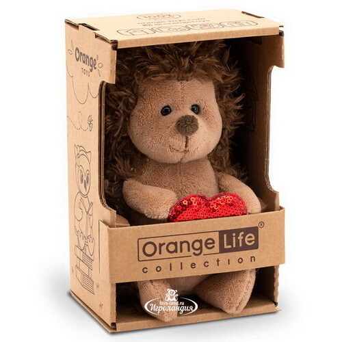 Мягкая игрушка Ёжик Колюнчик: Пламенное сердце 15 см, Orange Life Orange Toys