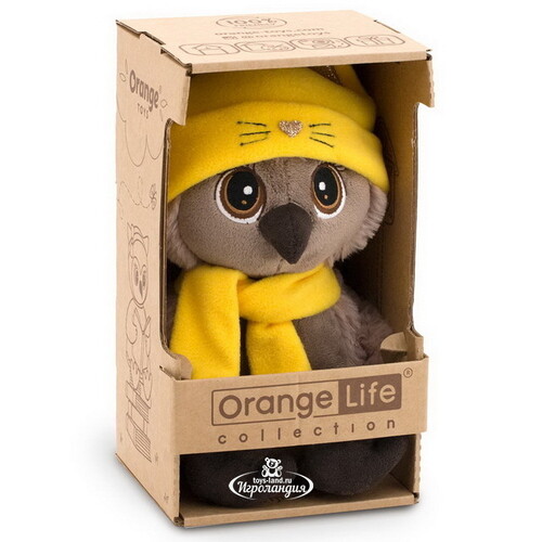 Мягкая игрушка Сова Соня: Шапка Котёнок 20 см, Orange Life Orange Toys