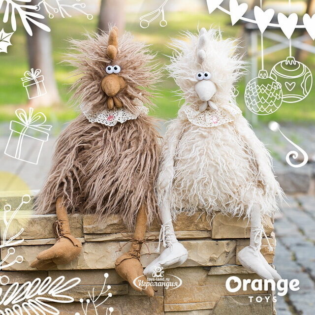Мягкая игрушка Курочка Зося 30 см, кремовый Orange Toys (Орандж Тойс)