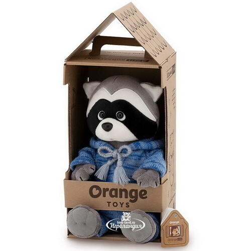 Мягкая игрушка Енотик Дэнни: Вязаный сезон 25 см, Orange Life Orange Toys