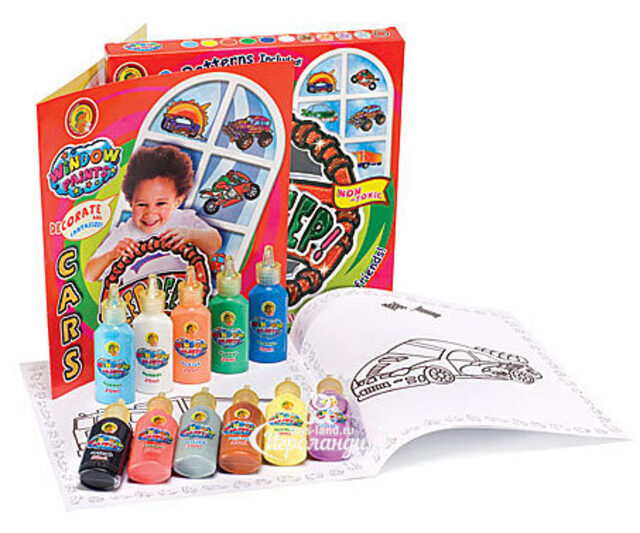 Витражные краски с трафаретами 