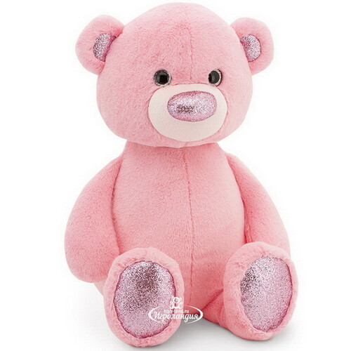 Мягкая игрушка Медвежонок Пушистик 35 см розовый Orange Toys