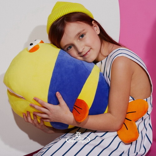 Мягкая игрушка-подушка Рыбка Морти 50 см с кармашком для рук, Ocean Collection Orange Toys