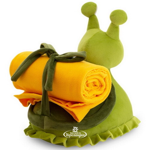 Мягкая игрушка Улитка Болли с пледом 30 см, Ocean Collection Orange Toys