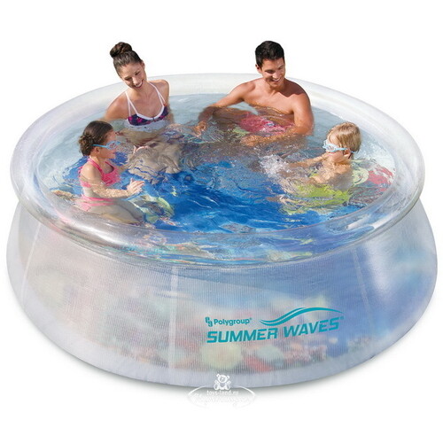 Надувной бассейн Quick Set 244*76 см, с 3D очками Summer Waves.