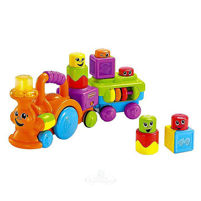 Игрушка-конструктор Веселый паровозик Fisher Price (Фишер Прайс)