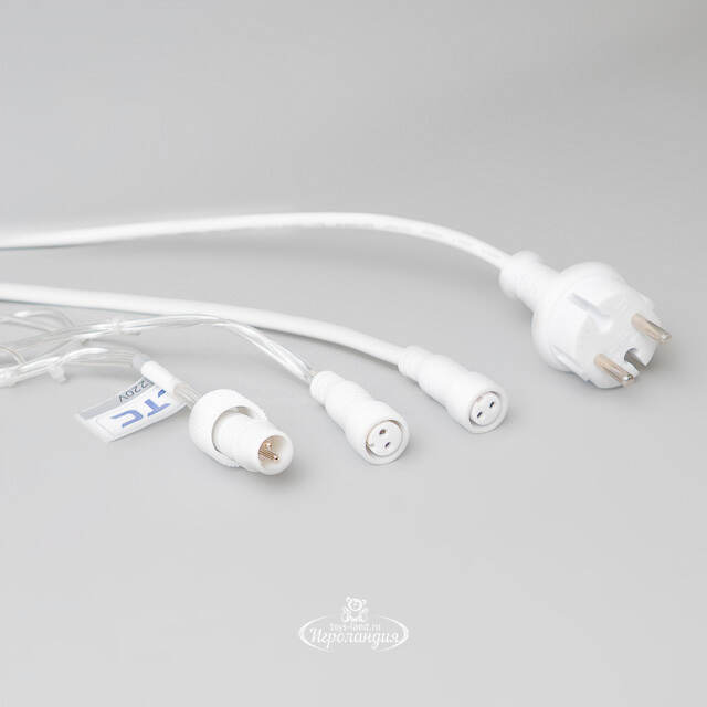 Гирлянда штора Quality Light 2*2 м, 400 желтых LED, прозрачный ПВХ, соединяемая, IP54 BEAUTY LED