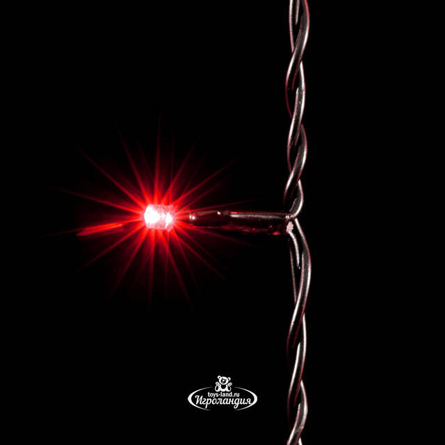 Светодиодный занавес Quality Light 2*3 м, 600 красных LED ламп, черный ПВХ, соединяемый, IP44 BEAUTY LED