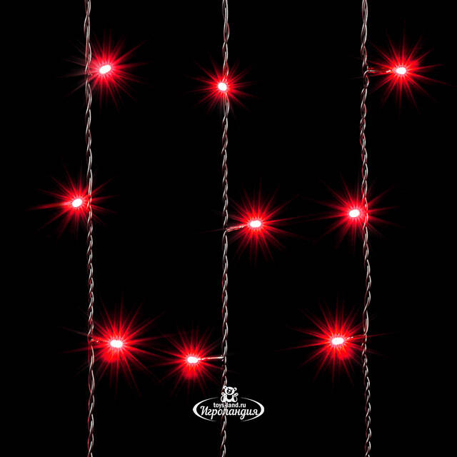 Светодиодный занавес Quality Light 2*3 м, 600 красных LED ламп, черный ПВХ, соединяемый, IP44 BEAUTY LED