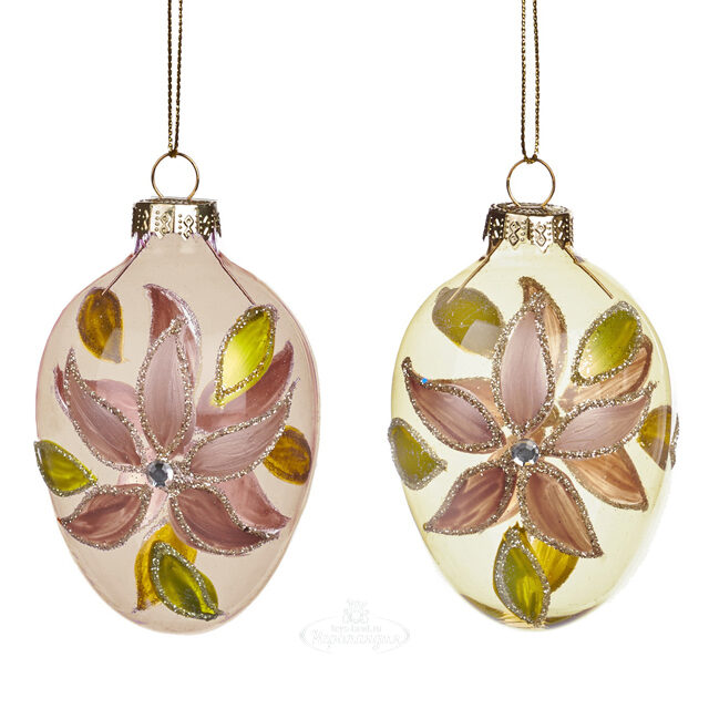 Подвесное украшение Magnolia Time 10 см, 2 шт, стекло Goodwill