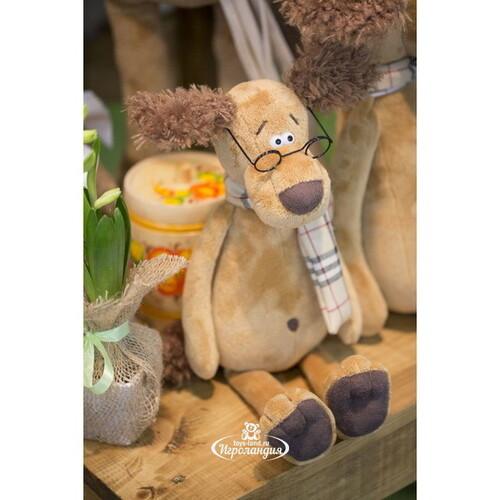 Мягкая игрушка Пёс Шарик в очках 45 см, Orange Exclusive Orange Toys