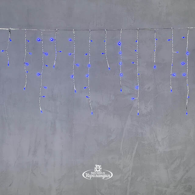Светодиодная бахрома Quality Light 4.9*0.5 м, 240 синих LED, прозрачный ПВХ, соединяемая, IP44 BEAUTY LED (Бьюти Лэд)