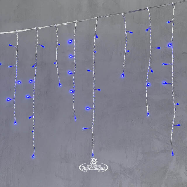 Светодиодная бахрома Quality Light 4.9*0.5 м, 240 синих LED, прозрачный ПВХ, соединяемая, IP44 BEAUTY LED (Бьюти Лэд)