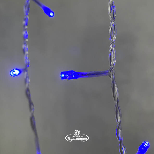Светодиодная бахрома Quality Light 4.9*0.5 м, 240 синих LED, прозрачный ПВХ, соединяемая, IP44 BEAUTY LED (Бьюти Лэд)