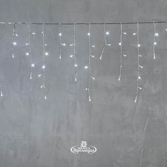 Светодиодная бахрома Quality Light 4.9*0.5 м, 240 холодных белых LED, прозрачный ПВХ, соединяемая, IP44 BEAUTY LED (Бьюти Лэд)