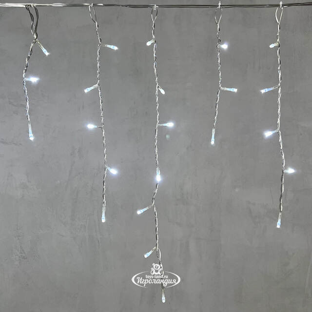 Светодиодная бахрома Quality Light 4.9*0.5 м, 240 холодных белых LED, прозрачный ПВХ, соединяемая, IP44 BEAUTY LED (Бьюти Лэд)