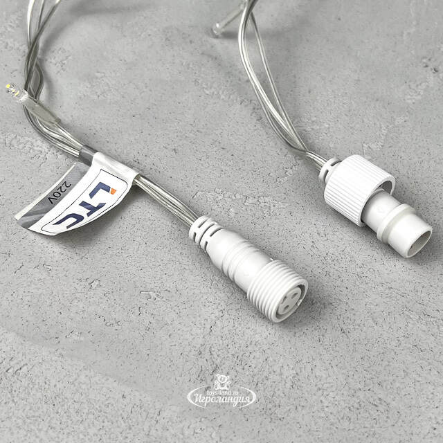 Светодиодная бахрома Quality Light 4.9*0.5 м, 240 холодных белых LED, прозрачный ПВХ, соединяемая, IP44 BEAUTY LED (Бьюти Лэд)