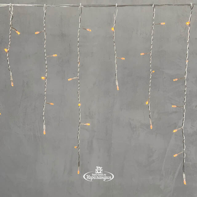 Светодиодная бахрома Quality Light 4.9*0.5 м, 240 желтых LED, прозрачный ПВХ, соединяемая, IP44 BEAUTY LED