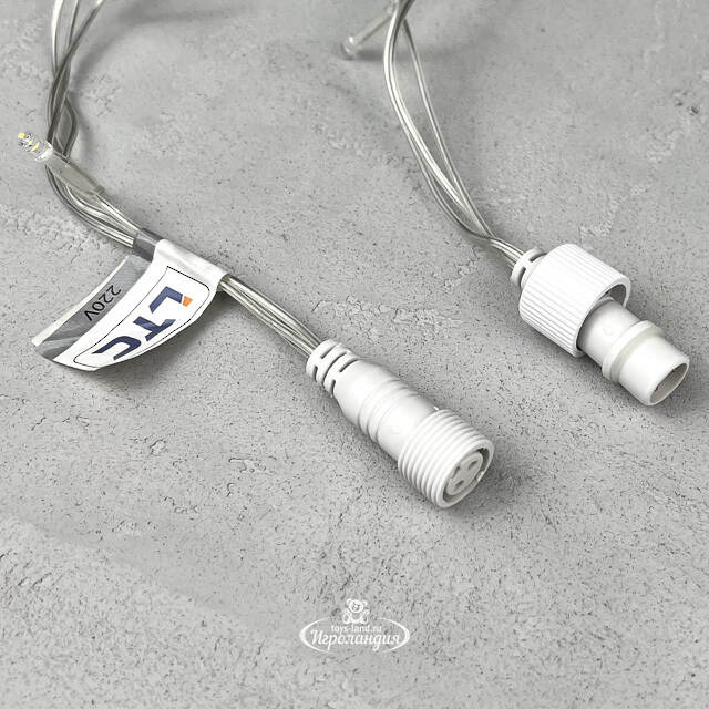 Светодиодная бахрома Quality Light 4.9*0.5 м, 240 желтых LED, прозрачный ПВХ, соединяемая, IP44 BEAUTY LED