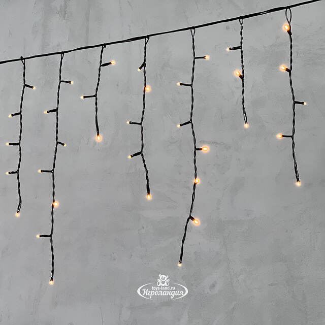 Светодиодная бахрома Quality Light 3.1*0.5 м, 150 экстра теплых LED, черный ПВХ, соединяемая, IP44 BEAUTY LED