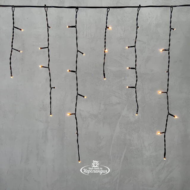 Светодиодная бахрома Quality Light 3.1*0.5 м, 150 экстра теплых LED, черный ПВХ, соединяемая, IP44 BEAUTY LED