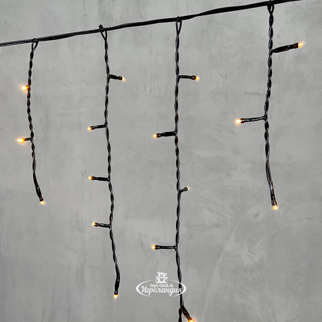 Светодиодная бахрома Quality Light 3.1*0.5 м, 150 экстра теплых LED, черный ПВХ, соединяемая, IP44 BEAUTY LED