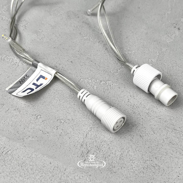 Светодиодная бахрома Quality Light 3.1*0.5 м, 150 красных LED, холодное мерцание, прозрачный ПВХ, соединяемая, IP44 BEAUTY LED (Бьюти Лэд)