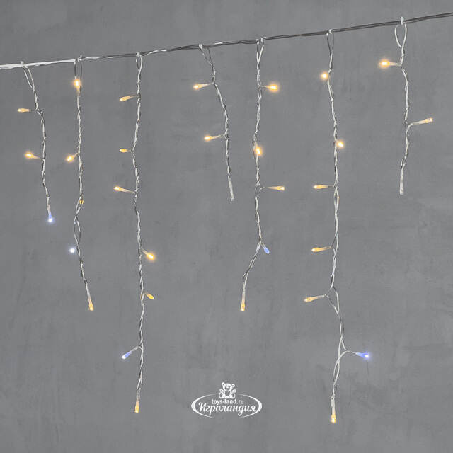Светодиодная бахрома Quality Light 3.1*0.5 м, 150 теплых белых LED, холодное мерцание, прозрачный ПВХ, соединяемая, IP44 BEAUTY LED (Бьюти Лэд)