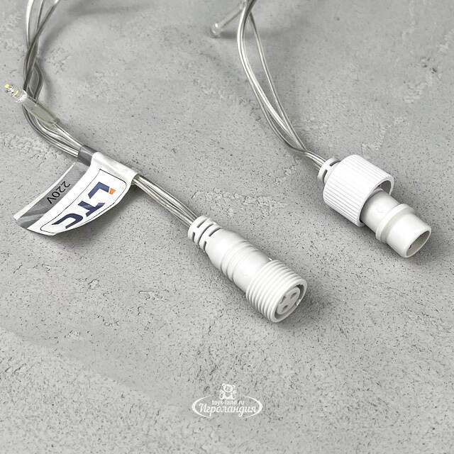 Светодиодная бахрома Quality Light 3.1*0.5 м, 150 теплых белых LED, холодное мерцание, прозрачный ПВХ, соединяемая, IP44 BEAUTY LED (Бьюти Лэд)