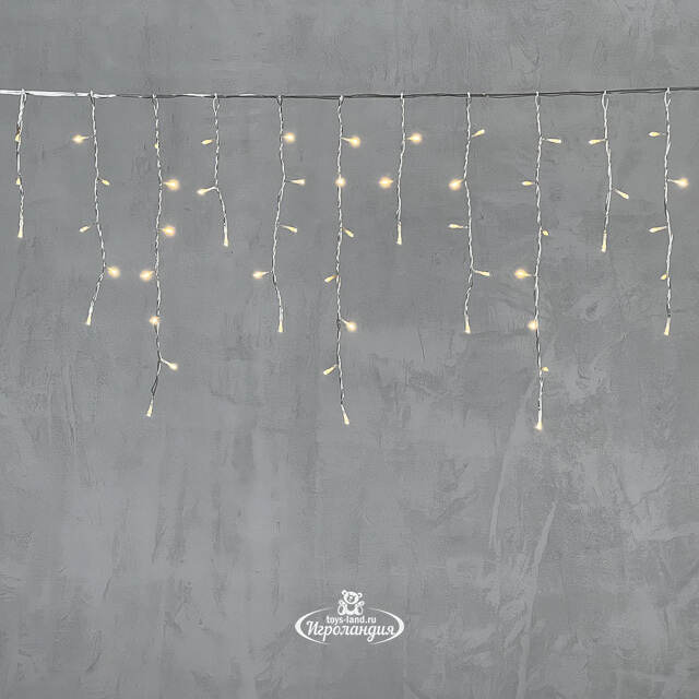 Светодиодная бахрома Quality Light 4.9*0.5 м, 240 теплых белых LED, прозрачный ПВХ, соединяемая, IP44 BEAUTY LED