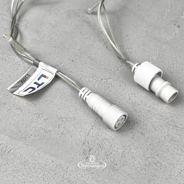 Светодиодная бахрома Quality Light 4.9*0.5 м, 240 теплых белых LED, прозрачный ПВХ, соединяемая, IP44 BEAUTY LED