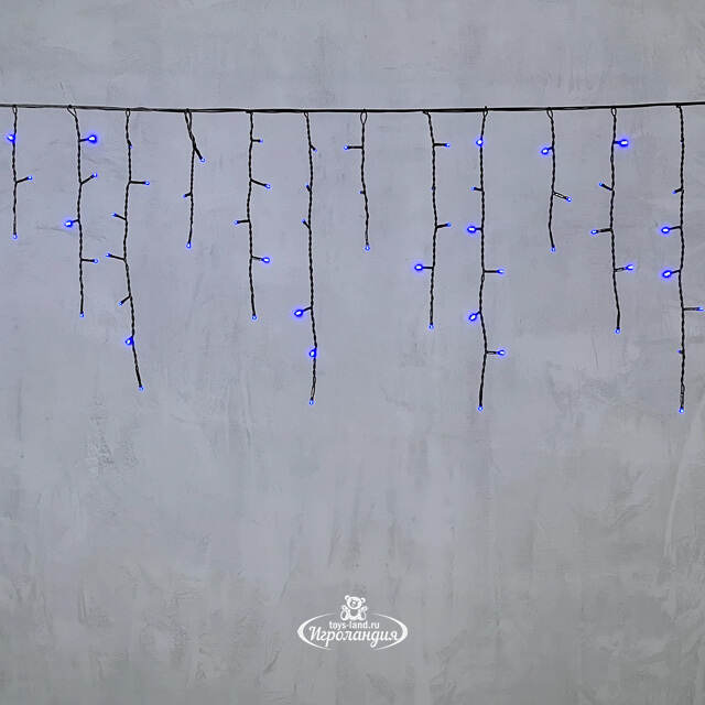 Светодиодная бахрома Quality Light 4.9*0.5 м, 240 синих LED, черный ПВХ, соединяемая, IP44 BEAUTY LED