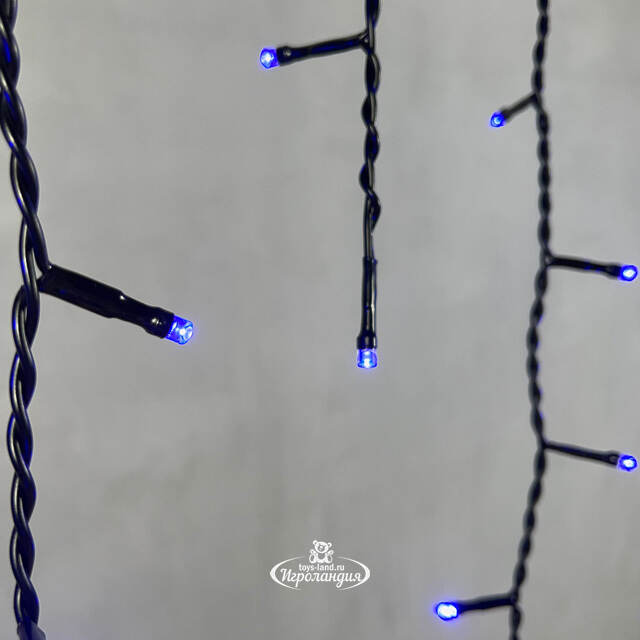 Светодиодная бахрома Quality Light 4.9*0.5 м, 240 синих LED, черный ПВХ, соединяемая, IP44 BEAUTY LED