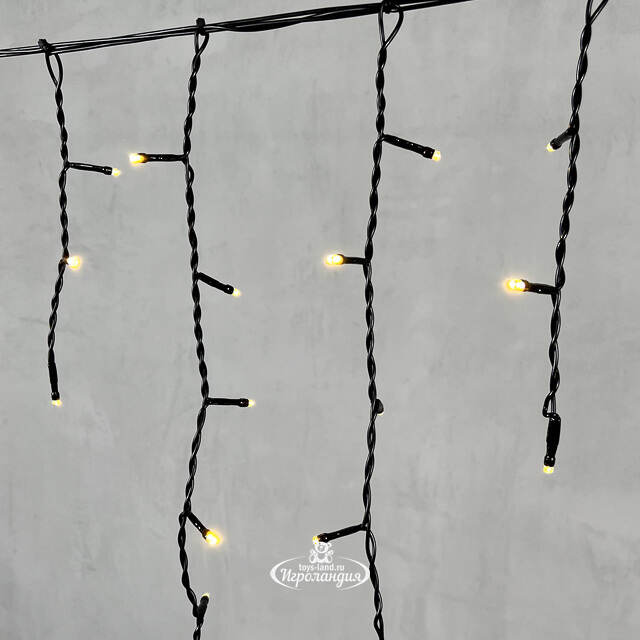 Светодиодная бахрома Quality Light 3.1*0.5 м, 150 теплых белых LED, черный ПВХ, соединяемая, IP44 BEAUTY LED (Бьюти Лэд)