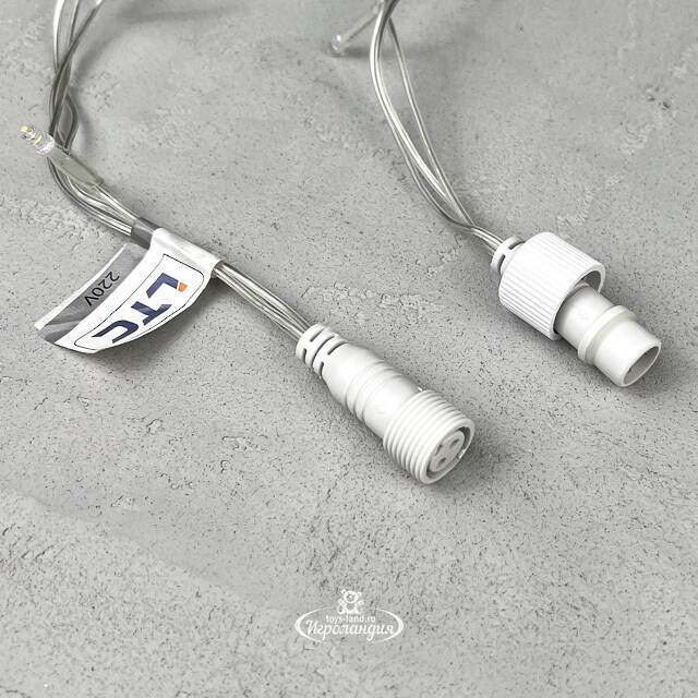 Светодиодная бахрома Quality Light 4.9*0.5 м, 240 синих LED, холодное мерцание, прозрачный ПВХ, соединяемая, IP44 BEAUTY LED