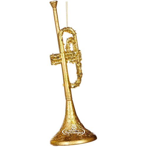 Елочная игрушка Труба - Jazz Melody 25 см, подвеска Goodwill