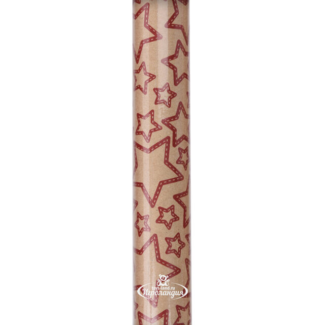 Новогодняя крафт бумага Christmas Style: Звезды 70*200 см Koopman