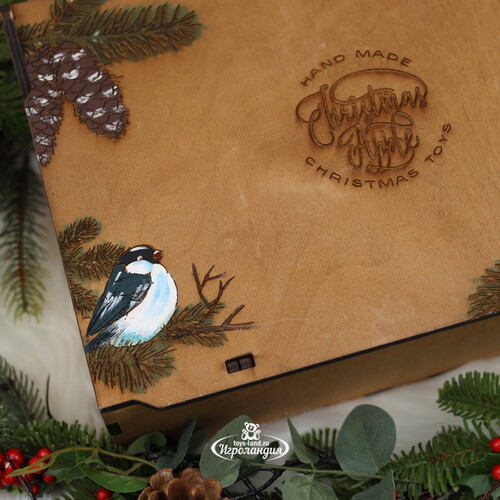 Деревянный подарочный ящик Wood Line: Brown 36 см Christmas Apple