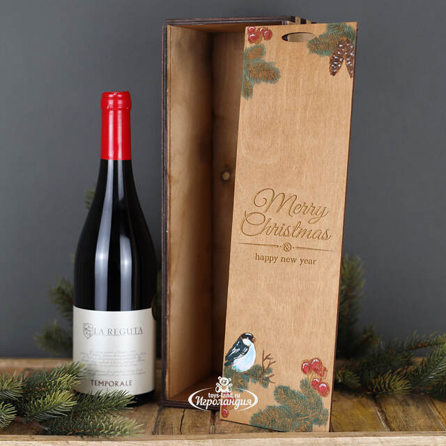 Деревянный подарочный ящик Wood Line: Merry Xmas 35 см Christmas Apple