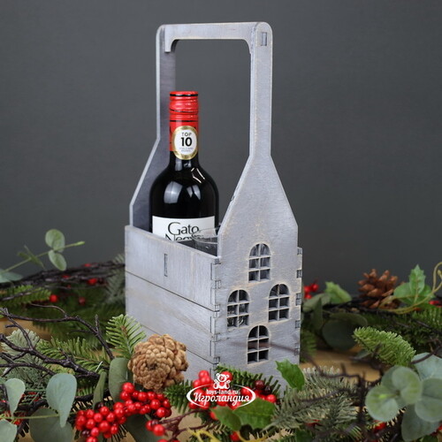 Подарочный ящик для вина Домик Нарден 37*19 см, для двух бутылок Christmas Apple