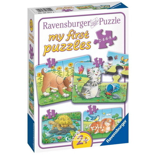 Набор пазлов для малышей Милые животные, 2-8 элементов, 4 шт Ravensburger
