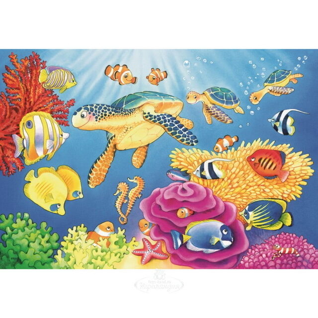 Набор пазлов для малышей На глубине моря, 24 элемента, 2 шт Ravensburger
