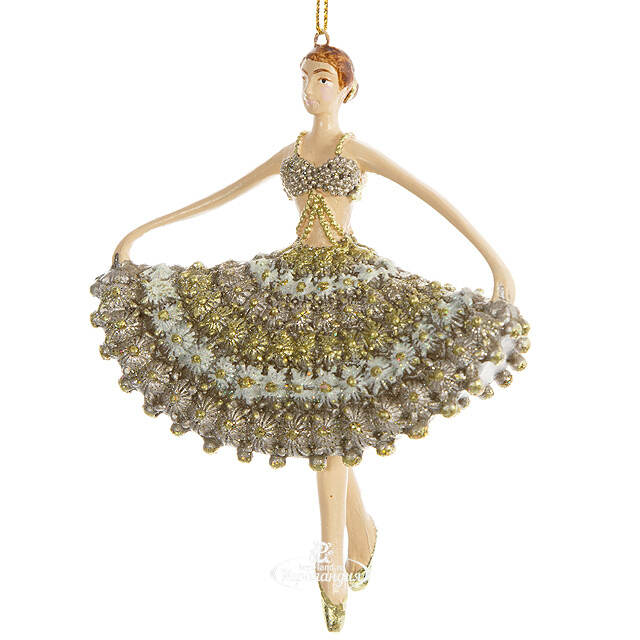 Елочная игрушка Балерина Эсмеральда 13 см, подвеска Goodwill